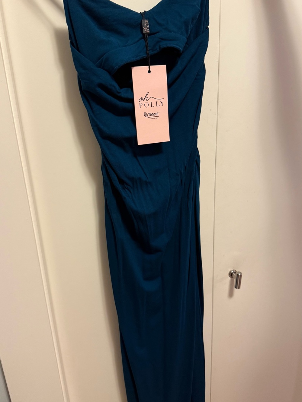 Oh Polly Deep Teal Ruched Gown